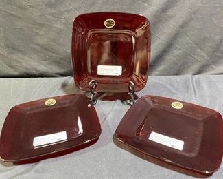 3 Anchor Hocking Fire-King Charm Rudy Luncheon