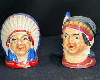 Antique Native American Salt & Pepper Shakers