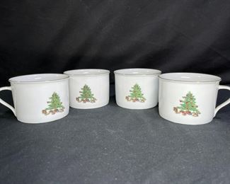 4 Holiday Hostess Christmas Coffee Cups