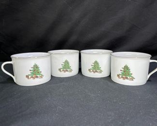 4 Holiday Hostess Christmas Coffee Cups
