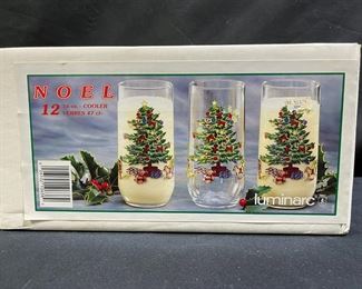 12 Luminarc Noel 16 oz Glasses