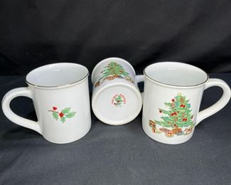 3 Holiday Hostess Christmas Mugs