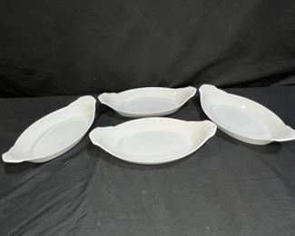 4 HIC Fine China Au Gratin Dishes