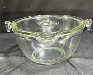 Mid Century LIdded Glass Mixing Bowl