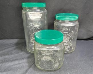 Set of 3 Vintage Golden Harvest Canisters