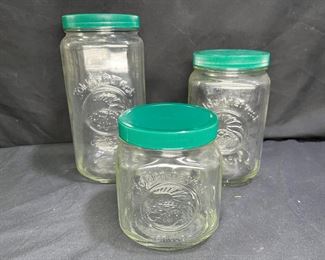 Set of 3 Vintage Golden Harvest Canisters