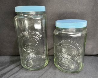 Large & Medium Vintage Golden Harvest Canisters