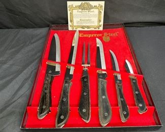 Vintage Emporer Steel 6 Pc Cutlery Set #6000 / 6