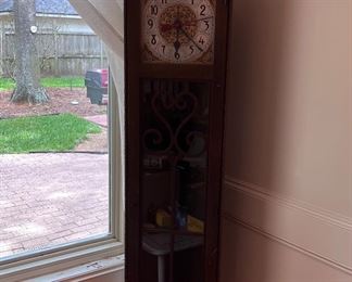 Vintage electric corner click with curio cabinet
