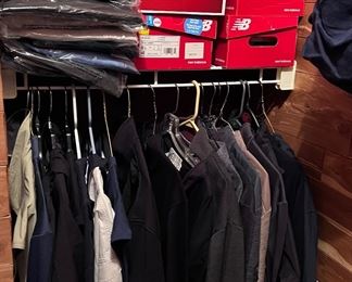 Golf jackets new with tags and some bagged with tags