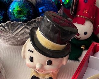 Vintage snowman bank