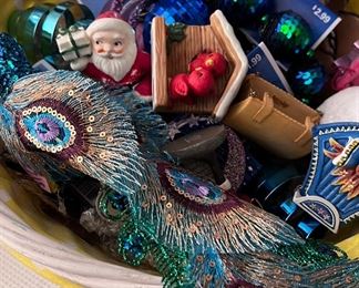 Vintage and new Christmas ornaments. Lots of vintage Christmas!