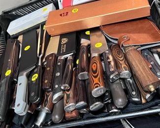 Very large selection of new and used knives