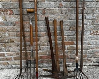 Antique yard tools