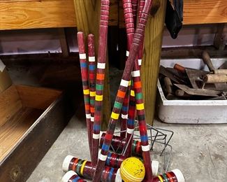 Vintage croquet set