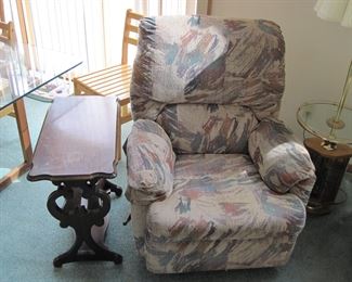 Recliner chair and end table
