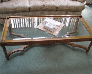 Glass coffee table