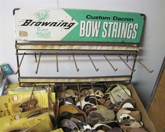 Vintage Metal Browning Custom Dacron Bow Strings display