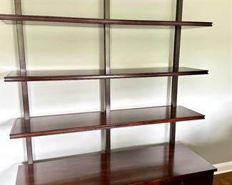 Hooker Palisade bookcase/shelving unit with three file/storage drawers.  80”H x 20”Dx60”L