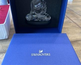 Swarovski Crystal Buddah New In Box with COA