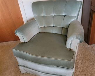 Upholsered Blue Chair