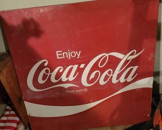 Large Metal Coca Cola Sign