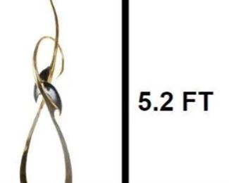 19 Boris LovetLorski Entwined Cranes Brass Sculpture