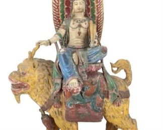 884 Large 19th C Figural Statue, Goddess of Compassion