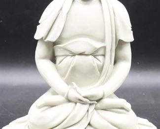 879 Blanc de Chine Sitting Figure On Circular Base