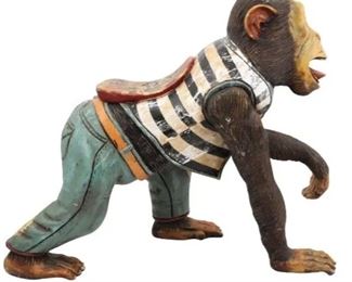 931 Rare New England Carved Carousel Monkey