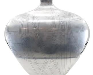 943 Paul Tamanian Incised Aluminum Vessel Naked