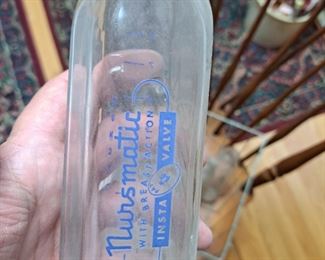 Antique glass baby bottle