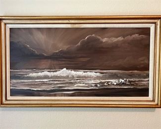 Original Beach Painting by Annette Baggett