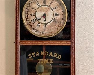 Antique Gilbert Clock Co. USA Wall Clock