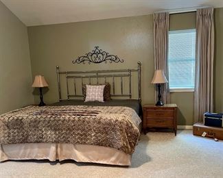 King Size Brass Headboard and Mattress