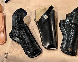 Leather Schrade Knife Scabbard, Leather Pistol Holster