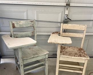 Vintage Wood School Desks