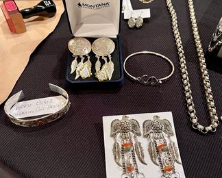 Montana Silversmith Jewelry, Vintage Etched Crumrine Cuff Bracelet