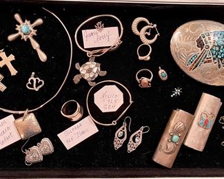 Vintage Sterling Silver Jewelry including Silpada, James Avery, Navajo, & signed Mexican Silver