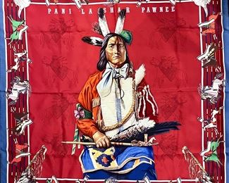 0d1. Kermit Oliver designed Hermes scarf Pani La Shar Pawnee