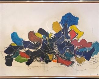 1c. Abstract Oil on Canvs Bomb 111 1965 by R. Goodnough