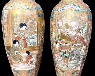 3j1. Pair Japanese Kutani Vases