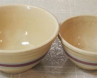 21 - 2 pc. Vintage Mixing Bowl Set 12" and 10" round
