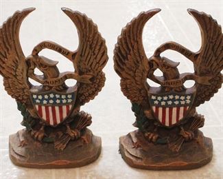 89 - Pair of Cast Iron Bookends 7" tall
