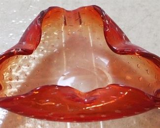 91 - Art Glass Ashtray 6" round
