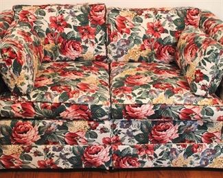 110 - Floral Pattern Loveseat 34" x 54" x 28"
