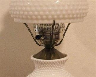 122 - Milk Glass Lamp 18" tall
