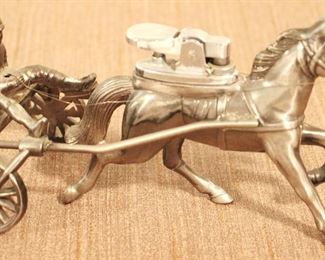 130 - Horse Jockey Table Lighter 6" x 3 1/2"
