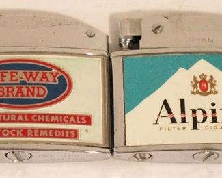 170 - Lot of 2 Vintage Advertising Lighters
