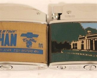 174 - Lot of 2 Vintage Advertising Lighters
